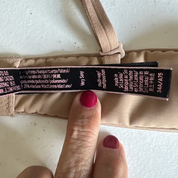 Victoria's Secret Women's 34A Tan Strapless Convertible Bra Multiway very sexy - Picture 10 of 14